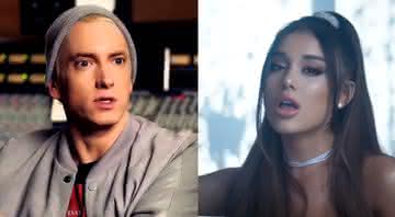 Eminem em entrvista à revista Complex e Ariana Grande no clipe de Don't Call Me Angel - YouTube