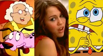 Coragem, Hannah Montana e Bob Esponja - Reprodução/YouTube