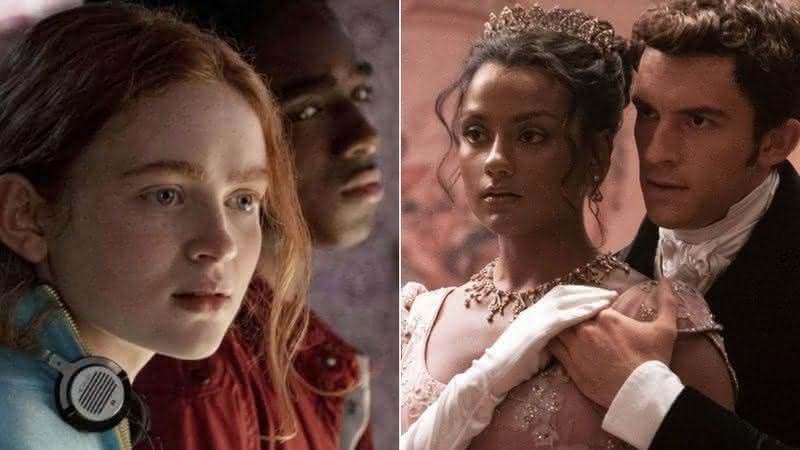 "Stranger Things" e "Bridgerton" são séries originais da Netflix - Divulgação/Netflix
