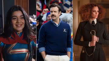 Estreia de "Ms. Marvel" no Disney+; fim de "Ted Lasso"; e mais notícias do dia - Divulgação/Disney+/Apple TV+/Netflix