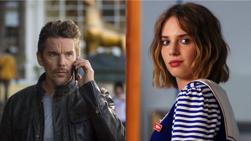 Ethan Hawke em "Um Dia Para Viver" e Maya Hawke em "Stranger Things" - Divulgação/Fundamental Films/Netflix