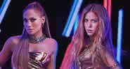 Jennifer Lopez e Shakira estampam cartaz do Super Bowl LIV que ocorre em fevereiro - Divulgação/Super Bowl