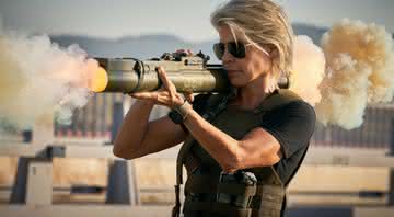 Linda Hamilton como Sarah Connor em O Exterminador do Futuro: Destino Sombrio - Divulgação/Paramount Pictures