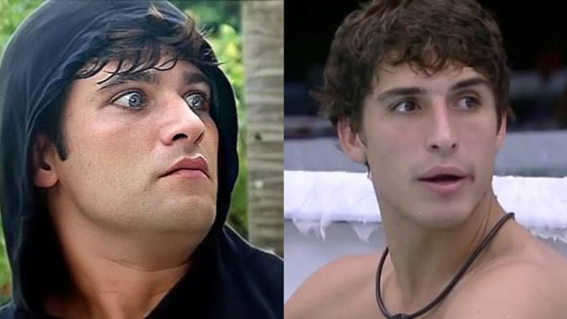 Bruno Gagliasso como Tarso na novela Caminho das Índias e Felipe Prior na casa do BBB20 - Globo