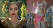 Angelina Jolie e Margot Robbie respectivamente como Malévola e Arlequina - Disney/Warner