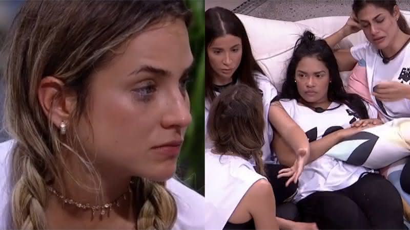 Gabi é confrontado por Bianca, Flayslane e Mari - Reprodução/Globo