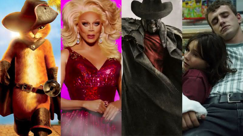 "Gato de Botas 2: O Último Pedido", 15ª temporada de "RuPaul's Drag Race", "Olhos Famintos: Renascimento" e mais estreias da semana (02 a 08/01) - Divulgação/Universal Pictures/World of Wonder/Screen Media/A24