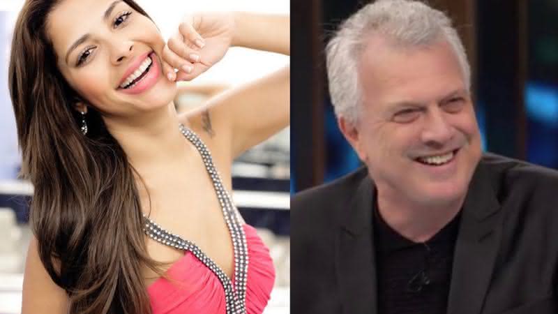 Gyselle Soares em foto publicada na redes e Pedro Bial na TV Globo - Instagram/Transmissão Globo