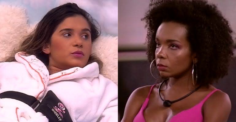 Gizelly compara a maquiagem de Thelma a barro e é acusada de racismo - Reprodução/Globoplay