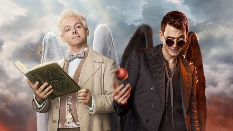 Michael Sheen e David Tennant interpretam Aziraphale e Crowley em “Good Omens” - Divulgação/Prime Video