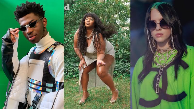 Lil Nas X, Lizzo e Billie Eilish - Reprodução/Instagram