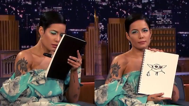 Halsey em participação do programa de Jimmy Fallon - Reprodução/YouTube