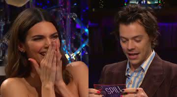 Kendall Jenner e Harry Styles no programa The Late Late Show - Reprodução/YouTube