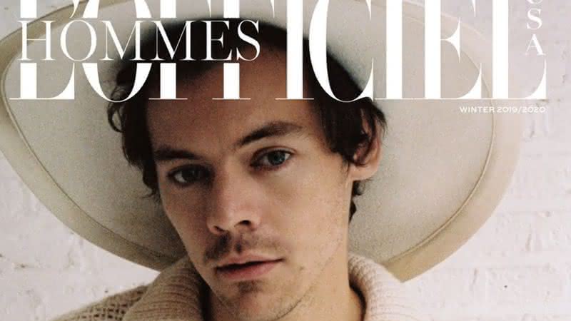 Harry Styles para a capa da revista L’Officiel dos Estados Unidos - Divulgação