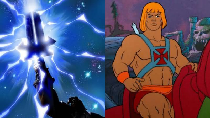 Pôster de He-Man e Os Mestres do Universo e He-Man na animação clássica - Mattel Television/Netflix/Divulgação/Filmation