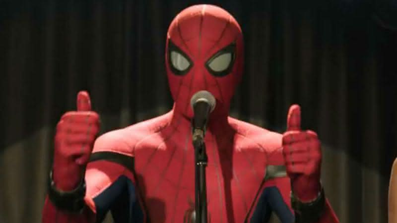 Homem-Aranha de Tom Holland em Homem-Aranha: Longe de Casa - Reprodução/Disney/Marvel Studios