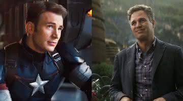 Chris Evans e Mark Rufallo como Capitão América e Hulk - Reprodução/Marvel