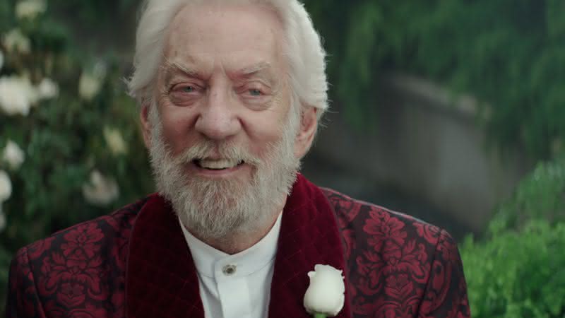 Presidente Snow (Donald Sutherland) em cena de Jogos Vorazes - Lionsgate