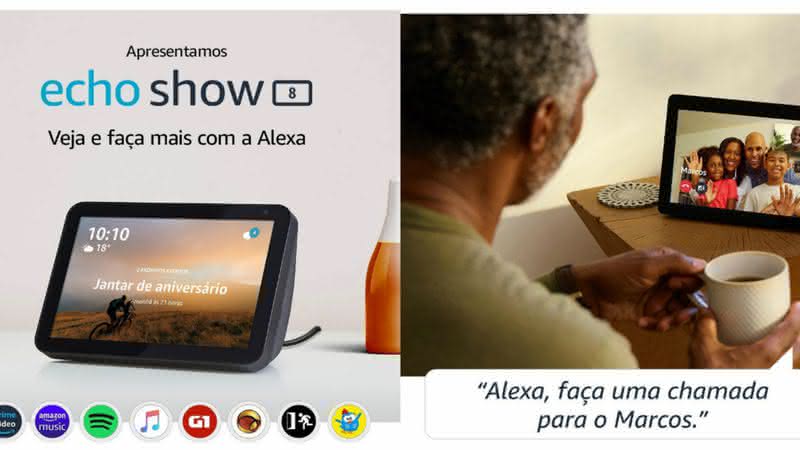 Echo Show 8: confira todos os benefícios de ter um na sua casa - Reprodução/Amazon