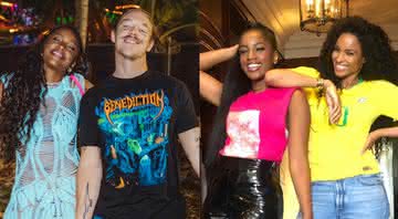 A brasileira Iza ao lado de Diplo, do Major Lazer, e Ciara em passagem pelo Brasil - Instagram