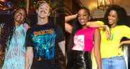 A brasileira Iza ao lado de Diplo, do Major Lazer, e Ciara em passagem pelo Brasil - Instagram