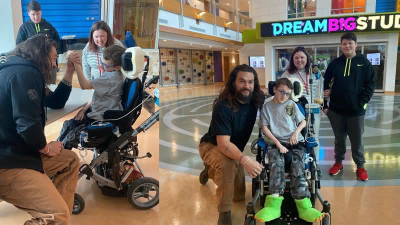 Momoa compartilha imagem de visita em hospital infantil - Instagram