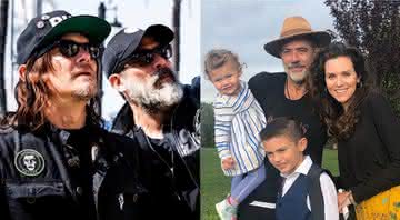 Jeffrey Dean Morgan com Norman Reedus e com a família - Reprodução/Instagram