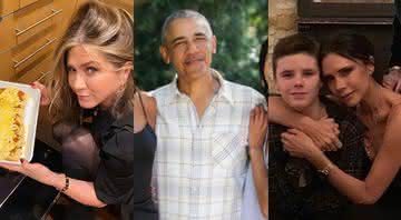 Jennifer Aniston, Barack Obama e Victoria Beckham em celebrações no Dia de Ação de Graças - Instagram/Twitter