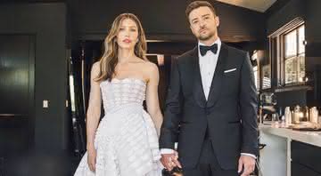 Jessica Biel ao lado do marido Justin Timberlake em clique nas redes sociais - Instagram