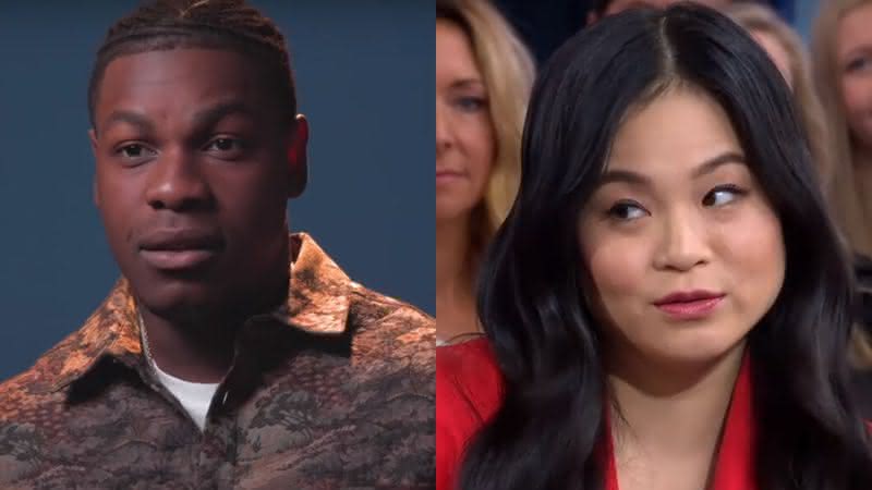 John Boyega e Kelly Marie Tran em entrevistas de divulgação do filme - Reprodução/YouTube