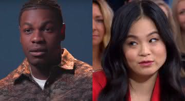 John Boyega e Kelly Marie Tran em entrevistas de divulgação do filme - Reprodução/YouTube