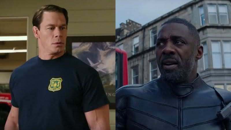 Personagem de John Cena em Brincando com Fogo e Idris Elba em Hobbs & Shaw - Divulgação/Paramount Pictures/Universal Pictures