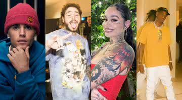 Justin Bieber, Post Malone, Kehlani e Travis Scott - Reprodução/Instagram