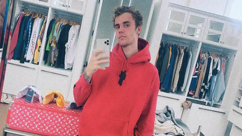 Justin Bieber em publicação nas redes sociais - Instagram