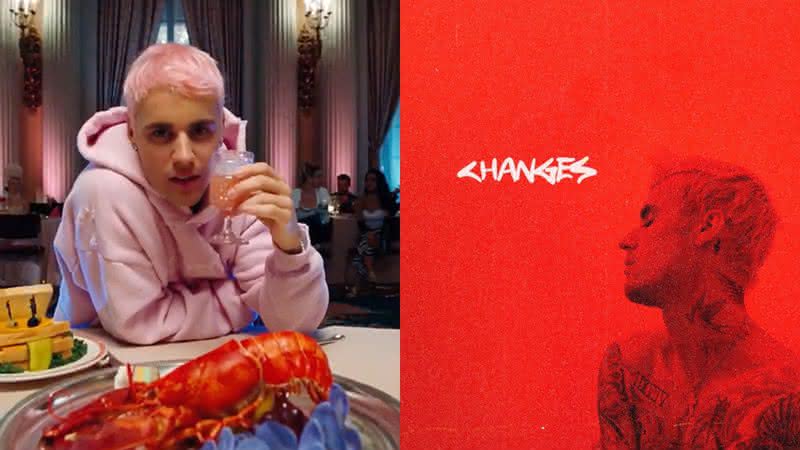 Justin Bieber no clipe de Yummy e divulgação de Changes - YouTube/Twitter