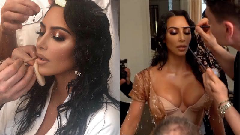 Kim Kardashian se preparando para o evento - Reprodução/Instagram