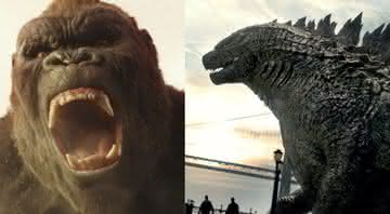 Kong em Kong: A Ilha da Caveira e Godzilla em Godzilla (2014) - Legendary Pictures/Warner