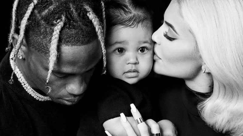 TRavis, Stormi e Kylie - Reprodução/Instagram