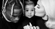 TRavis, Stormi e Kylie - Reprodução/Instagram