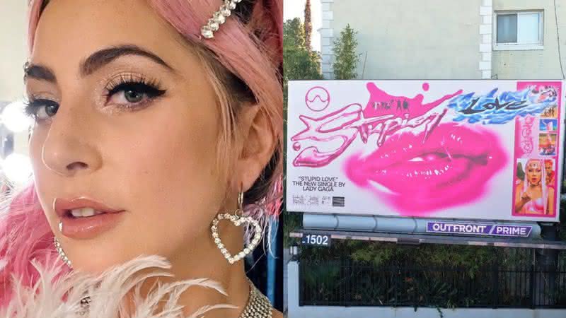 Lady Gaga em clique nas redes sociais e outdoor com novo single - Instagram