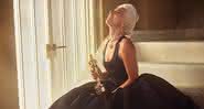 Lady Gaga após receber um Oscar de Melhor Canção Original pelo filme Nasce Uma Estrela - Reprodução/Instagram