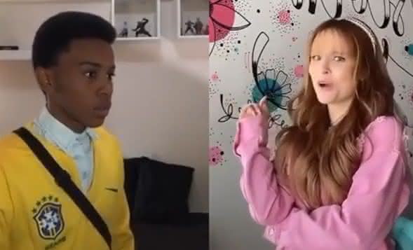 Jean Paulo e Larissa Manoela em vídeo sobre Carossel - Tik Tok