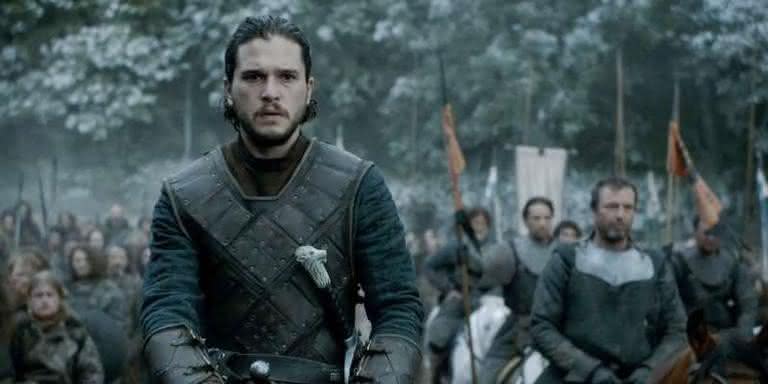 Kit Haring como Jon Snow em cena do episódio da 'Batalha dos Bastardos' da série 'Game of Thrones' - Divulgação/HBO