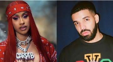 Cardi B e Drake - Reprodução/Instagram