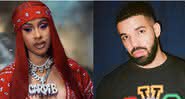Cardi B e Drake - Reprodução/Instagram
