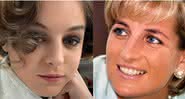 A atriz Emma Corrin e a princesa de Gales, Diana Spencer - Reprodução/Instagram / The Royal Family/Montagem