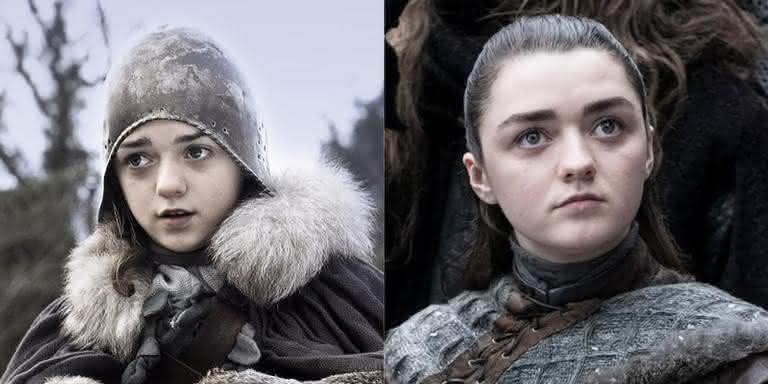 Antes e depois dos personagens principais de 'Game of Thrones' - Reprodução/HBO