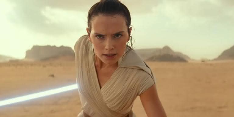 A atriz Daisy Ridley como Rey em cena de 'Star Wars: The Rise of Skywalker' - Reprodução/Lucasfilm