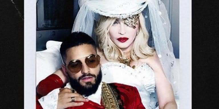 Madonna e Maluma na capa do novo single da cantora, 'Medellín' - Reprodução/Instagram