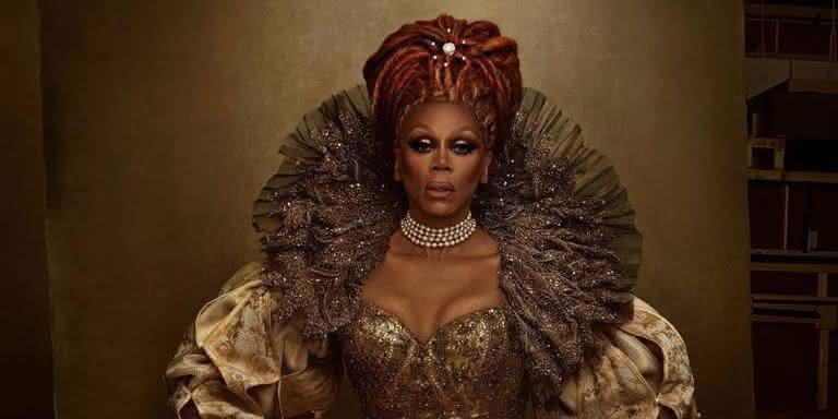 O ator, apresentador e drag queen RuPaul Charles em ensaio para a revista 'Vogue' - Reprodução/Instagram